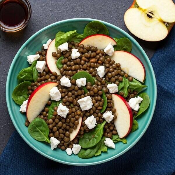 Lower Blood Pressure with This Mediterranean Lentil & Apple Salad