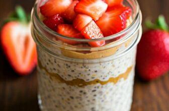 Lower Your Blood Pressure with a Mediterranean Diet: Strawberry Peanut Butter Overnight Oats Recipe