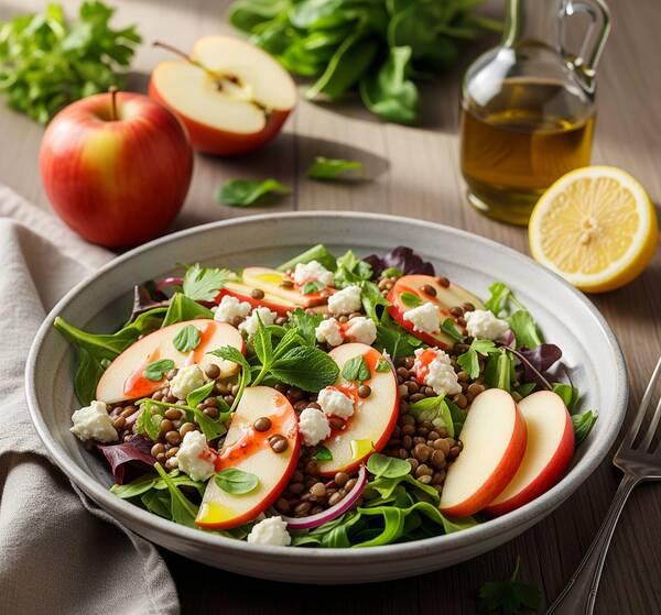 Lower Blood Pressure with This Mediterranean Lentil & Apple Salad