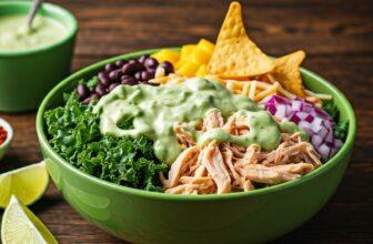 Zesty Mediterranean Chicken & Kale Taco Salad Recipe