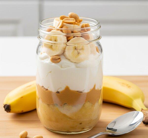 Low Sodium Banana–Peanut Butter Yogurt Parfait (DASH Diet Friendly!)