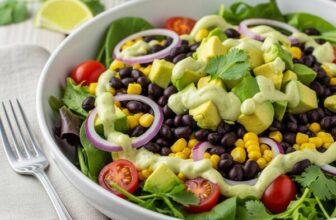 DASH Diet Black Bean Salad with Corn & Avocado – No-Cook, Low Sodium Goodness