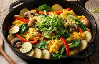 Easy Vegetable & Egg Scramble – Low Sodium, High Protein & DASH Approved