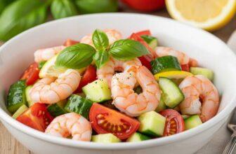 Fresh Shrimp Salad with Basil & Tomatoes (Low Sodium & DASH-Friendly)
