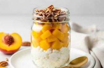 Healthy Cottage Cheese Fruit Jar (Low Sodium, High Protein & DASH Friendly)