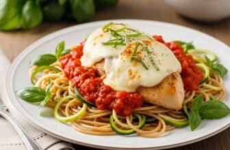 Heart-Healthy Balsamic Chicken with Pasta & Zucchini (Low Sodium + DASH Diet Approved)