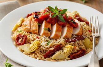 Heart-Healthy Chicken Orzo with Sun-Dried Tomatoes – Low Sodium & Full of Flavor