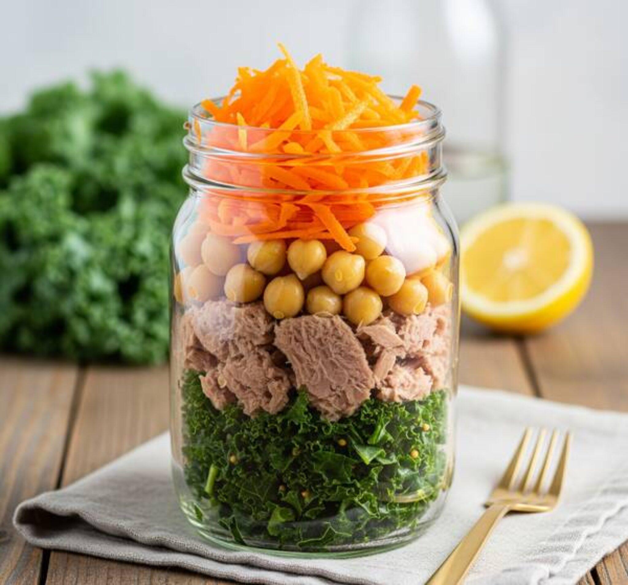 Heart-Healthy Tuna Salad in a Jar - Low Sodium + Packed with Protein ...