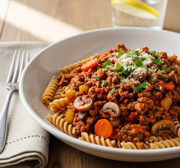 Heart-Healthy Vegan Bolognese with Mushrooms – Low Sodium & DASH Friendly