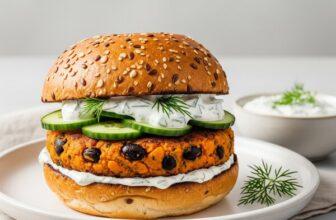 Low Sodium Vegan Burgers with Sweet Potato & Beans – Gut Healthy & DASH Approved