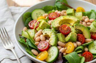 Low Sodium White Bean Salad with Cucumber & Tomato – A Refreshing DASH Diet Favorite