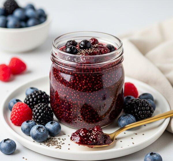 No-Added-Sugar Mixed Berry Chia Jam – Perfect for the DASH Diet