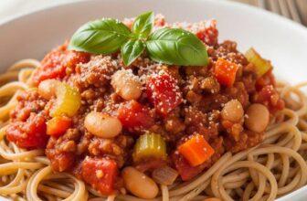 DASH Diet Vegetarian Bolognese in the Slow Cooker – Low Sodium & Delicious