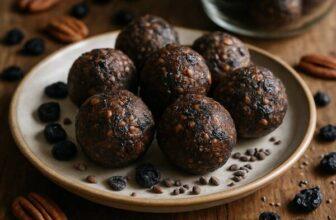Heart-Healthy Energy Bites with Blueberries & Pecans – Low Sodium & No Added Sugar