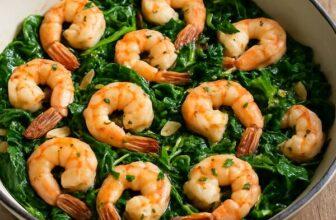 Low Sodium Shrimp Skillet with Garlic & Spinach – Quick & DASH Diet Approved