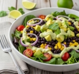 DASH Diet Black Bean Salad with Corn & Avocado – No-Cook, Low Sodium Goodness