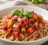DASH Diet Vegetarian Bolognese in the Slow Cooker – Low Sodium & Delicious