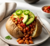 Easy Low Sodium Stuffed Potatoes with Avocado, Beans & Salsa (DASH Diet Approved)