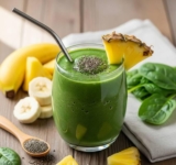 Healthy Pineapple Banana Spinach Smoothie – Low Sodium & DASH Approved