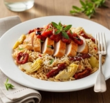 Heart-Healthy Chicken Orzo with Sun-Dried Tomatoes – Low Sodium & Full of Flavor