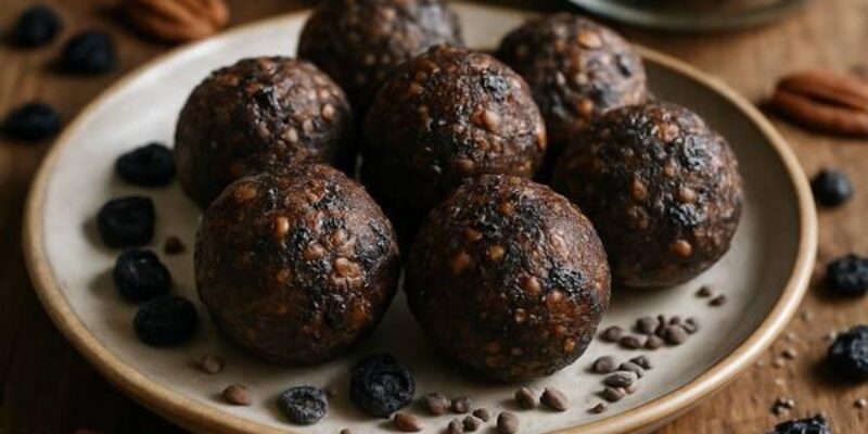 Heart-Healthy Energy Bites with Blueberries & Pecans – Low Sodium & No Added Sugar