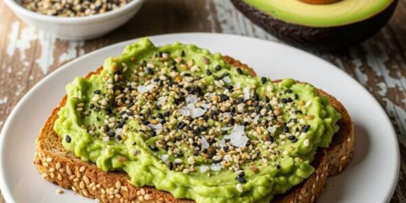 Quick & Healthy Low Sodium Everything Bagel Avocado Toast (Perfect for the DASH Diet)