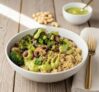 Vegan Cashew Sauce Quinoa Bowl with Mushrooms & Broccoli – Heart-Healthy & Low Sodium