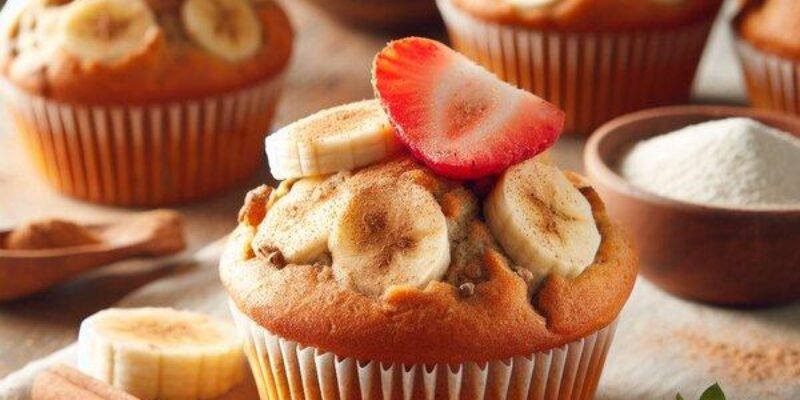 Elevate Your Mornings: DASH Diet’s Finest Banana Strawberry Muffins Recipe